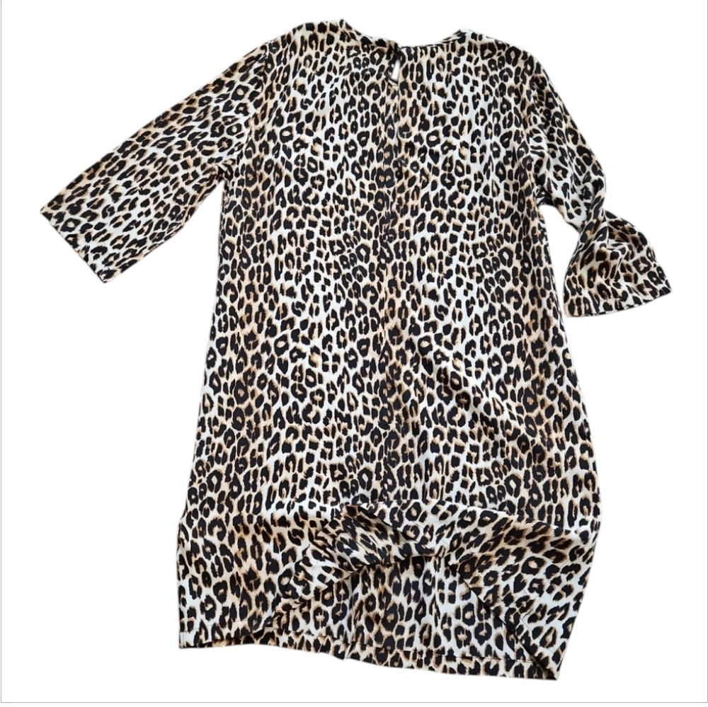 Equipment Femme Aubrey Silk Leopard Print Shift Dress Size L NWT Mini Pockets - Picture 12 of 13